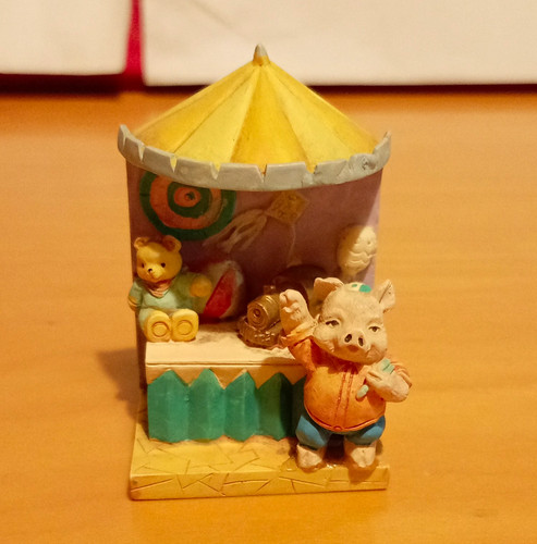 Pig fairground stall ornament - fairground,