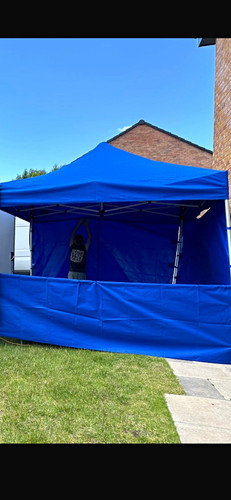 Blue pop market stall - blue,