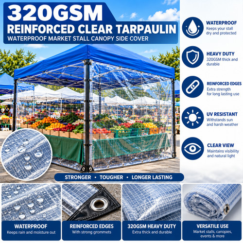 320gsm reinforced clear - 320gsm,